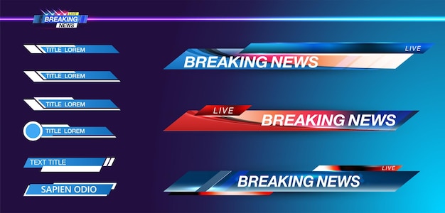 Banner breaking news, important news,Vector illustration TV Bars