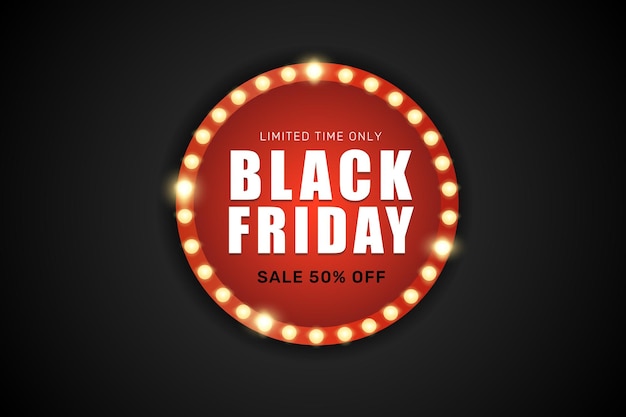 Banner bright black friday Vector