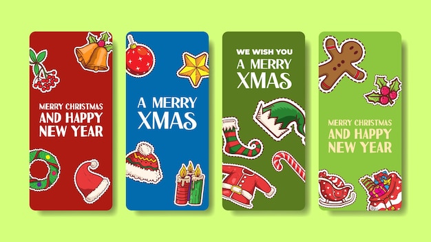 Banner card christmas vector illustration