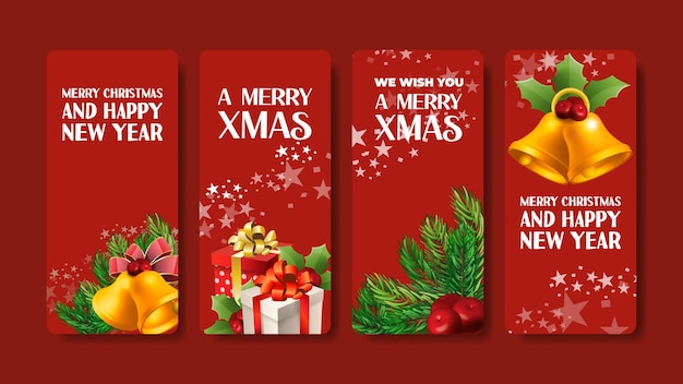 Banner card christmas vector illustration