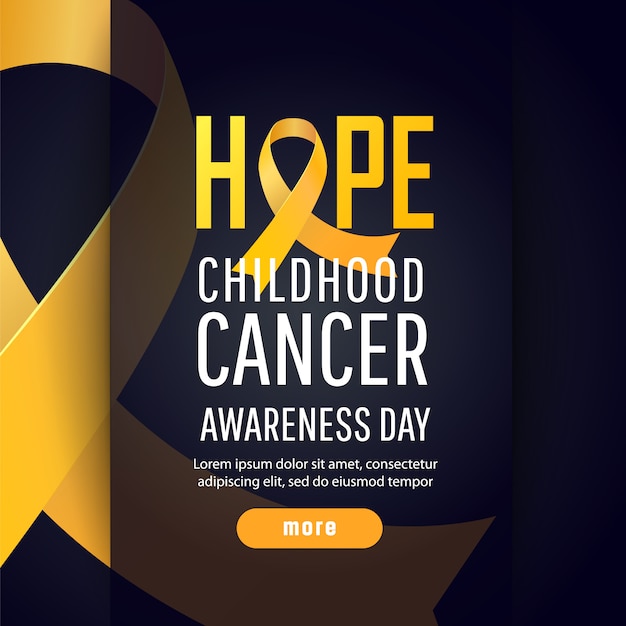 Banner for childhood cancer awareness day