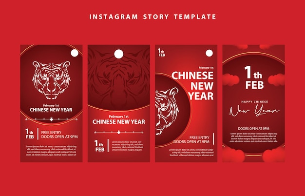 banner chinese new year poster asian zodiac template social media february background wallpaper