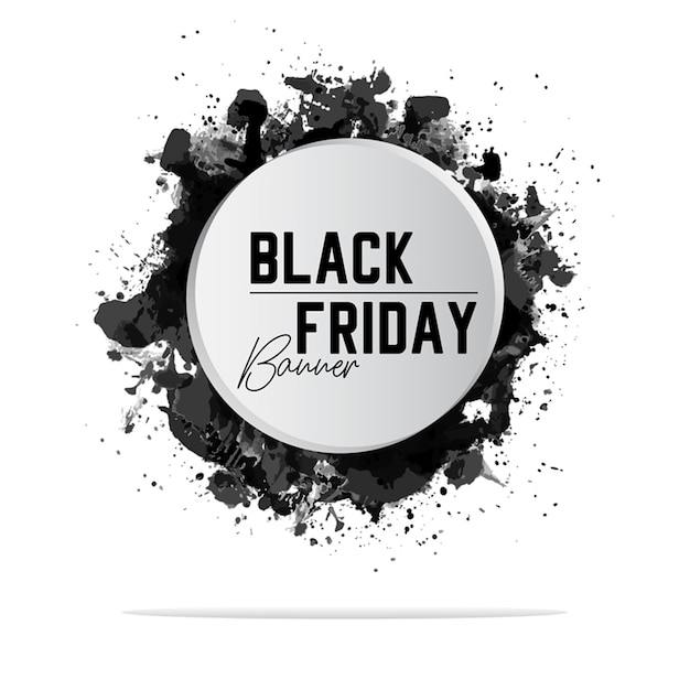 Banner color black in white Friday