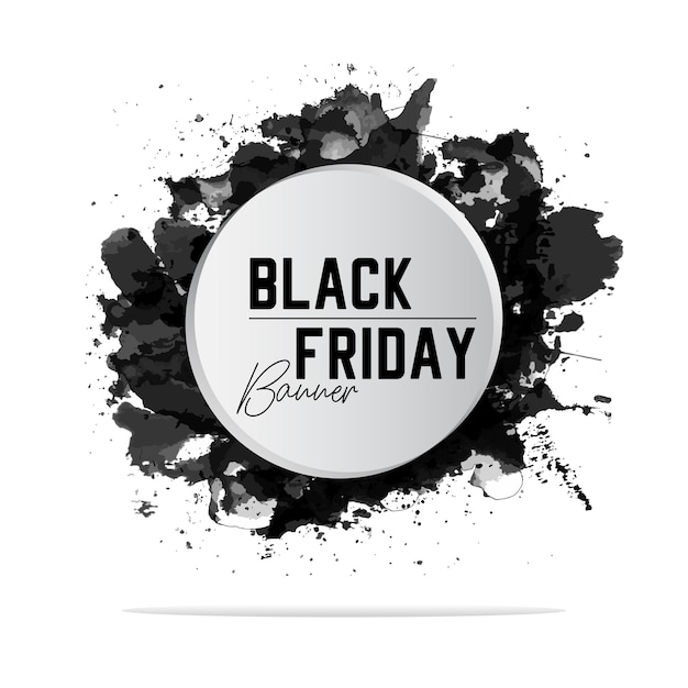 Banner color black in white Friday