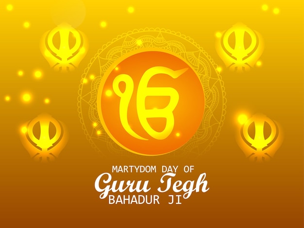 Banner design of guru tegh bahadur shahidi diwas