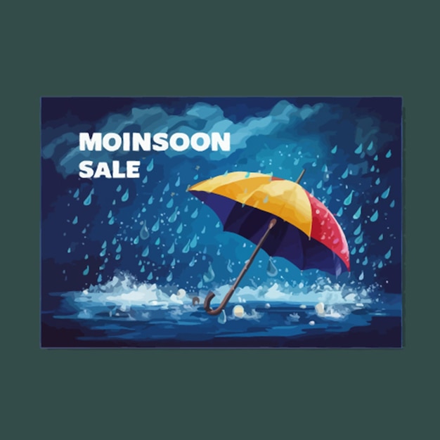 A banner design for monsoon sale