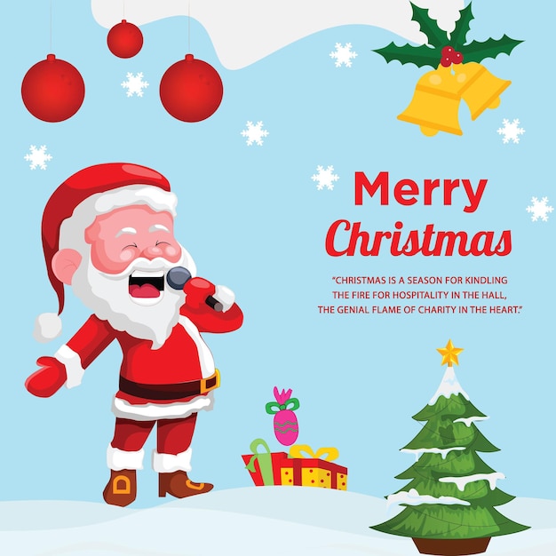 Banner design of wish you a merry Christmas festival template