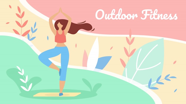 Banner Flat Productive Outdoor Fitness Lettering