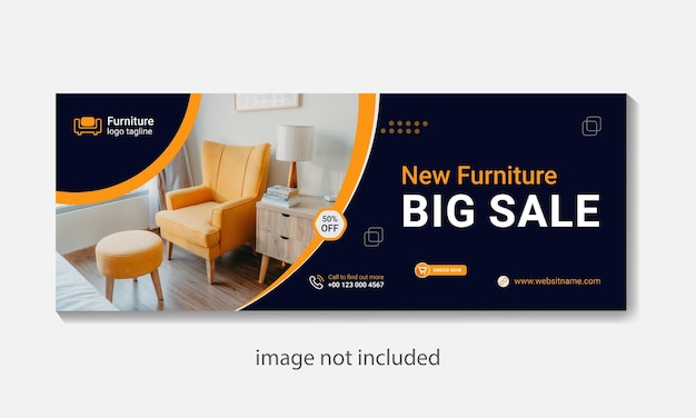 A banner for a furniture store that says new furniture big sale.