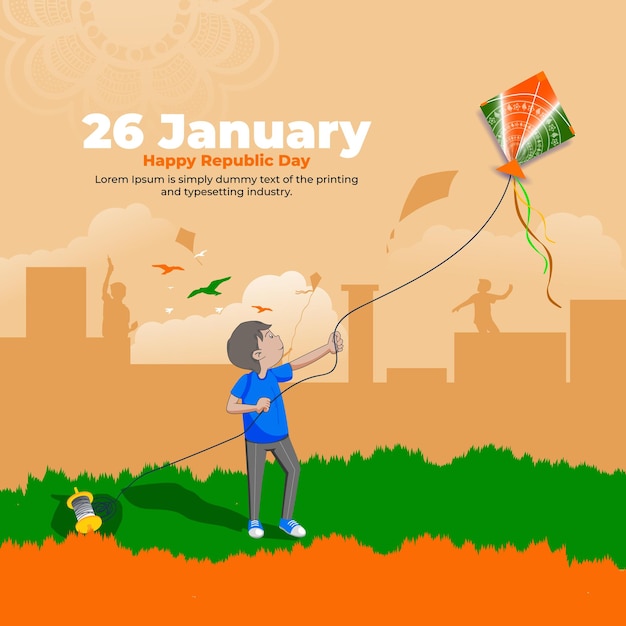 Banner or Header designed of 15th August Happy Independence Day of India