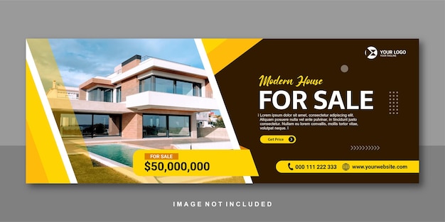 Banner home sale facebook cover premium design