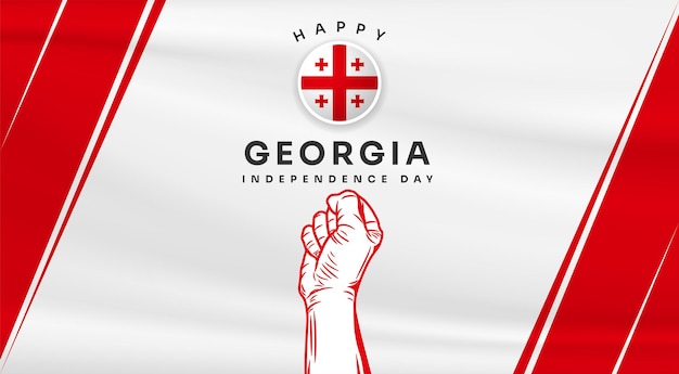 Banner illustration of Georgia independence day celebration with text space Vector illustration