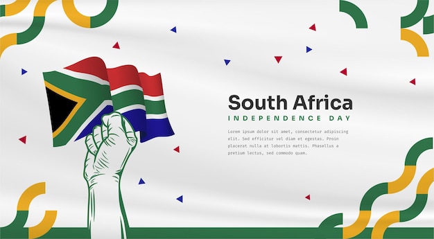 Banner illustration of South Africa independence day celebration with text space Vector illustration