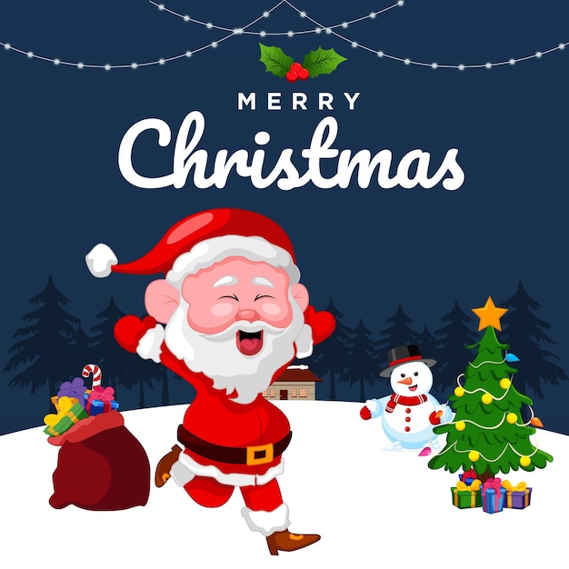 Banner of Merry Christmas template design