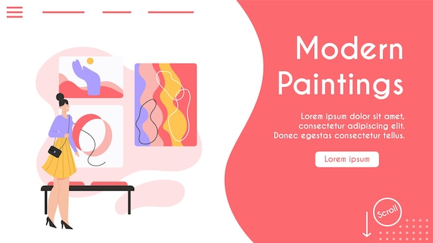  banner of Modern Paintings concept.