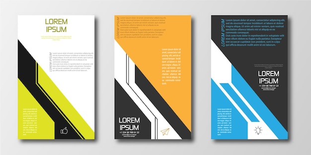 Banner or poster template with abstract shapes for book brochure or booklet covers