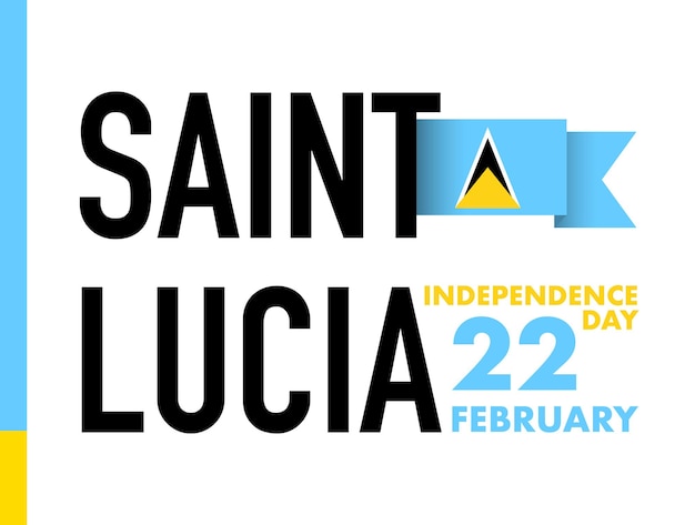 Banner, Saint Lucia Independence Day on February 22. Holiday concept. Vector, illustration