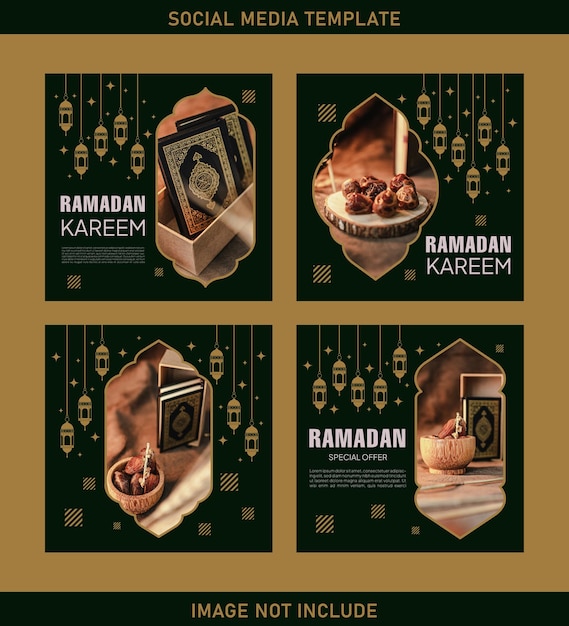 banner set for ramadan sale on social media