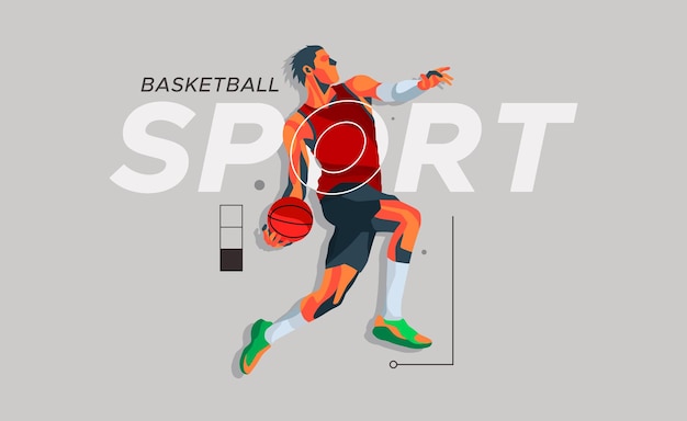 Banner template for national sports day basketball background world sports celebration