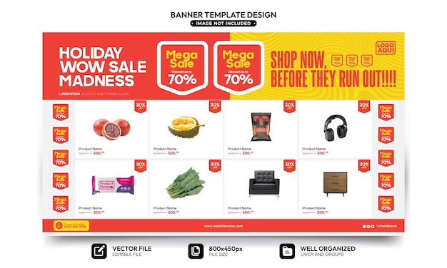 banner template for supermarket store product catalog