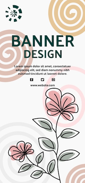 BANNER template vertikal flower