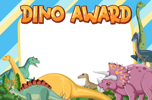 Banner template with dinosaur theme