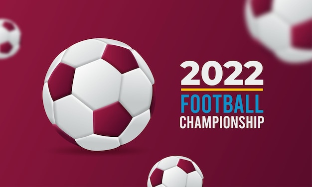 Banner on the theme of world championship in qatar 2022