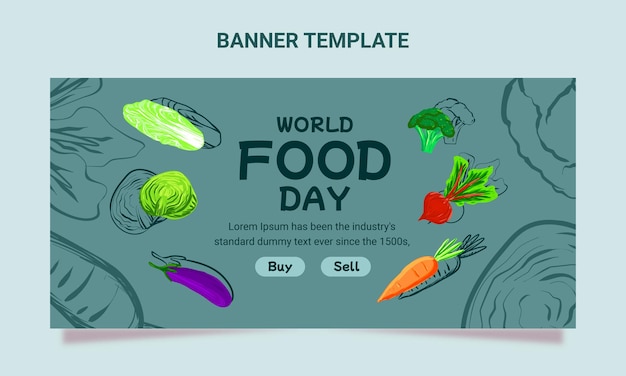 Banner to welcome world food day