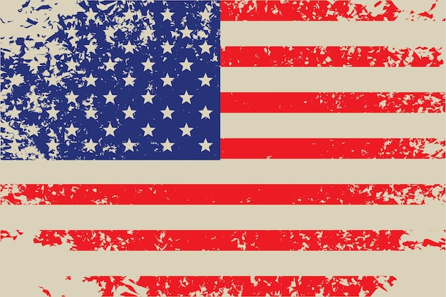 banner with grunge flag of usa