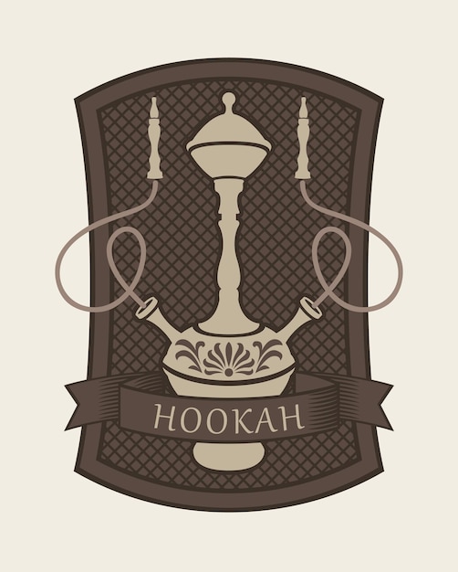 banner with hookah restaurant label