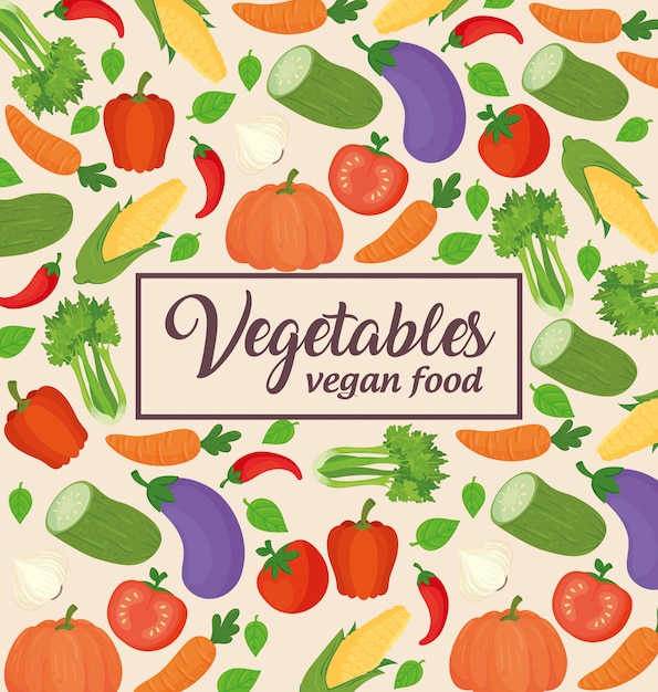 Banner with vegetables, concept healthy and vegan food 