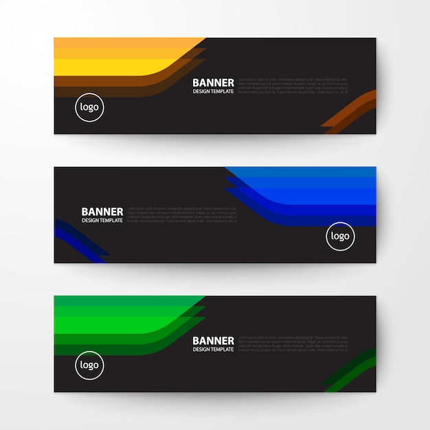 Banners web design template abstract vector background