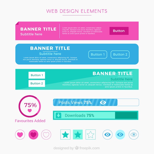 Banners and website elements