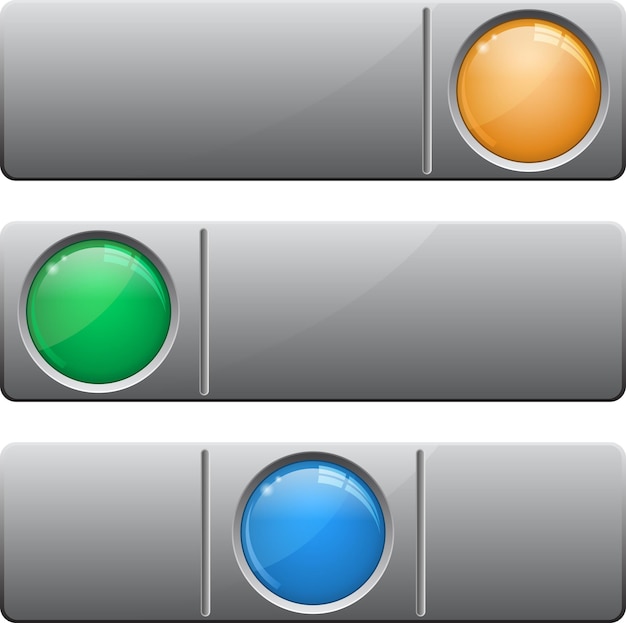 Banners with glass button