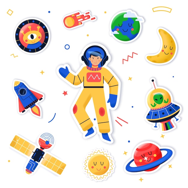 banners with space universeVector illustration