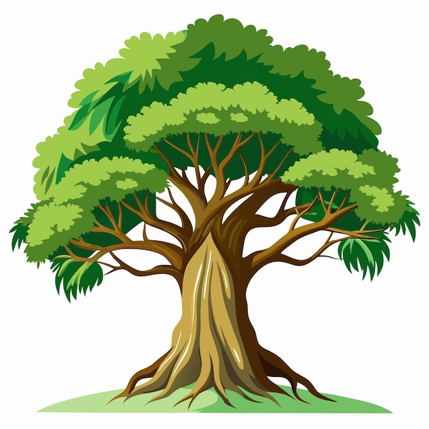 Banyan Tree Clip Art Vector Illustration Design