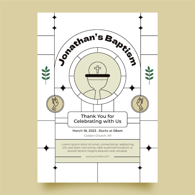 Baptism  template design