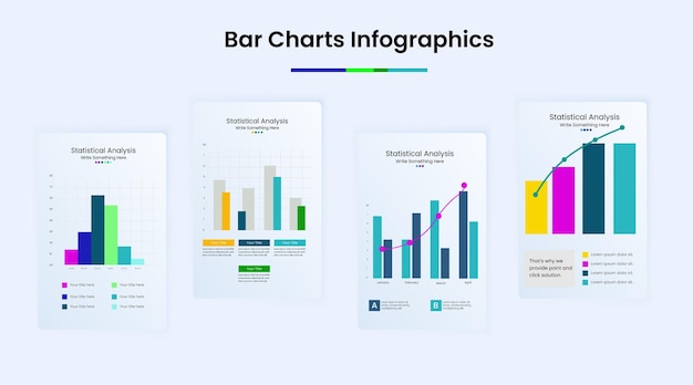 Bar Charts Infographics Template