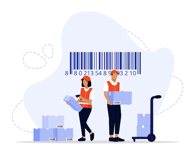 Vector bar code concept illustration