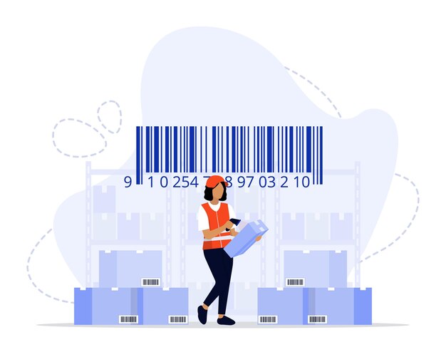 Vector bar code concept illustration