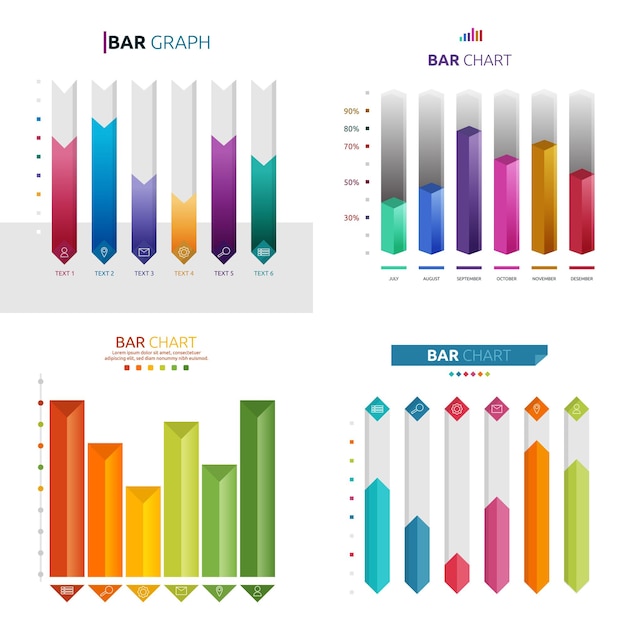 Bar Graph Chart Business Data Infographic Template