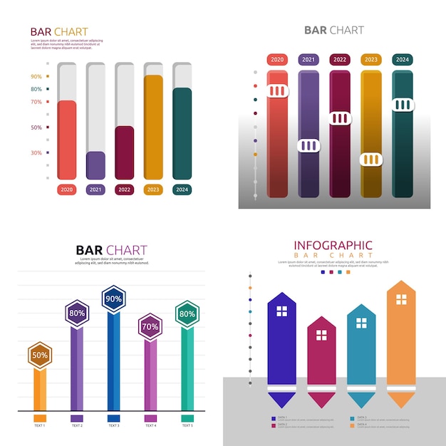 Bar Graphic Chart Statistic Infographic Template