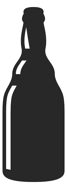 Bar logo Black bottle silhouette Alcohol drink