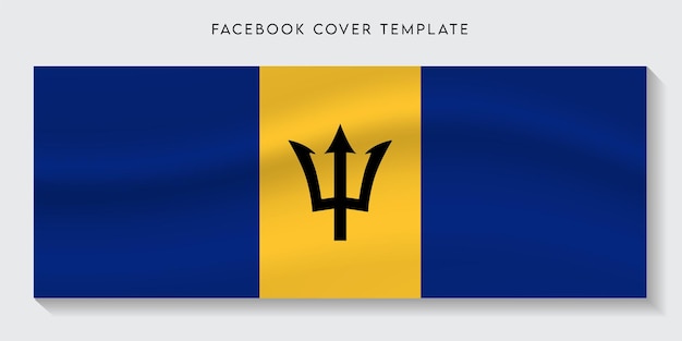 Barbados country flag facebook cover background