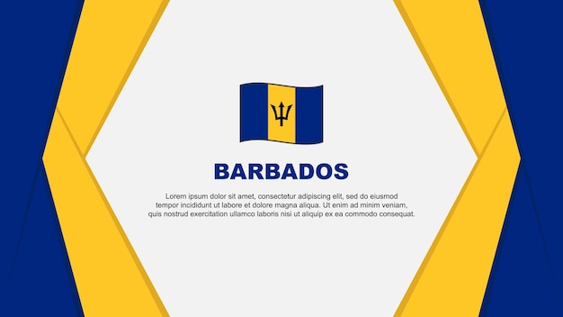 Barbados Flag Abstract Background Design Template Barbados Independence Day Banner Cartoon Vector Illustration Barbados Background