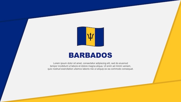 Barbados Flag Abstract Background Design Template Barbados Independence Day Banner Cartoon Vector Illustration Barbados Banner