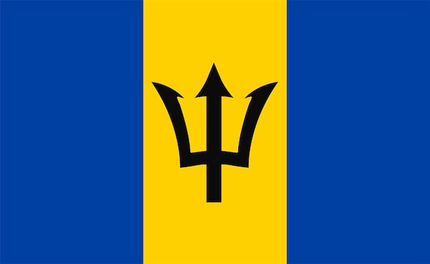 Barbados Flag Design illustration Vectors 