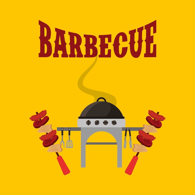 barbecue celebration concept icons 