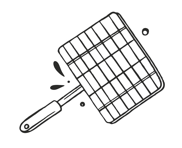 Barbecue grill handdrawn Doodle kitchen accessories Vector