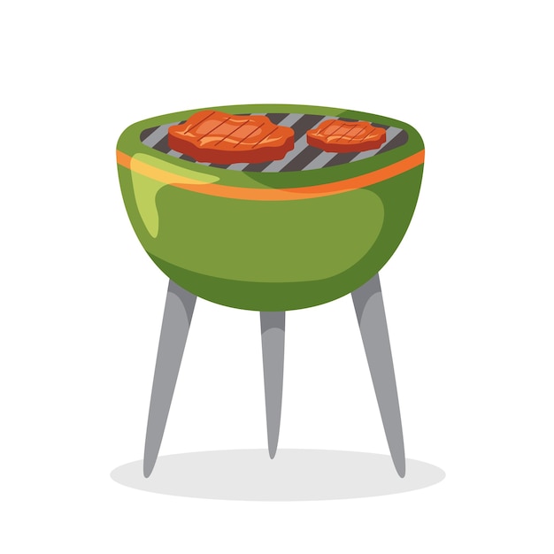 Barbecue grill picnic equipment vector illustration